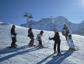  Con la Escuela de Snowboard 